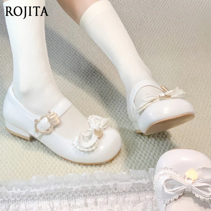 Ankle Strap Heels - Women's Shoes Bowknot Lolita Shoes Cute