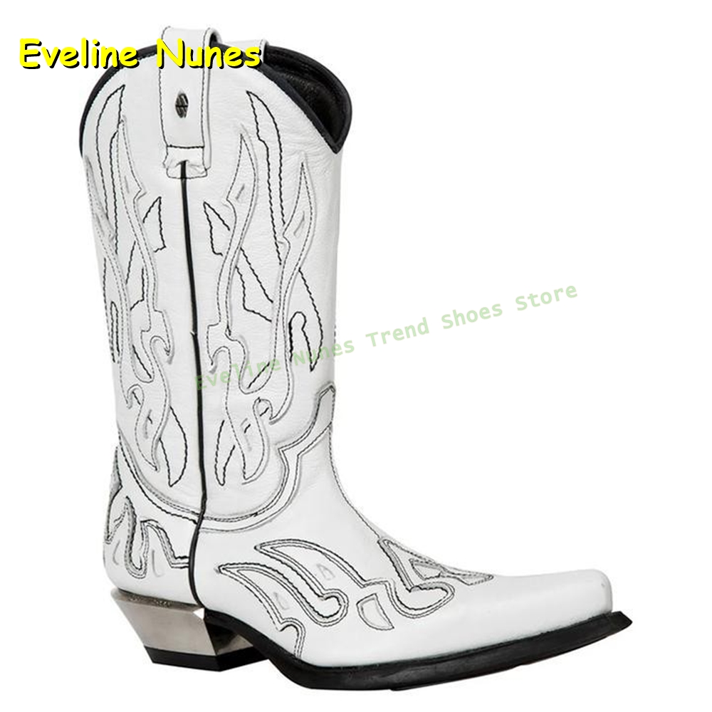 Women'S Shoes Trending 2025 - Flame Pattern Punk Knight Boots Pointed
