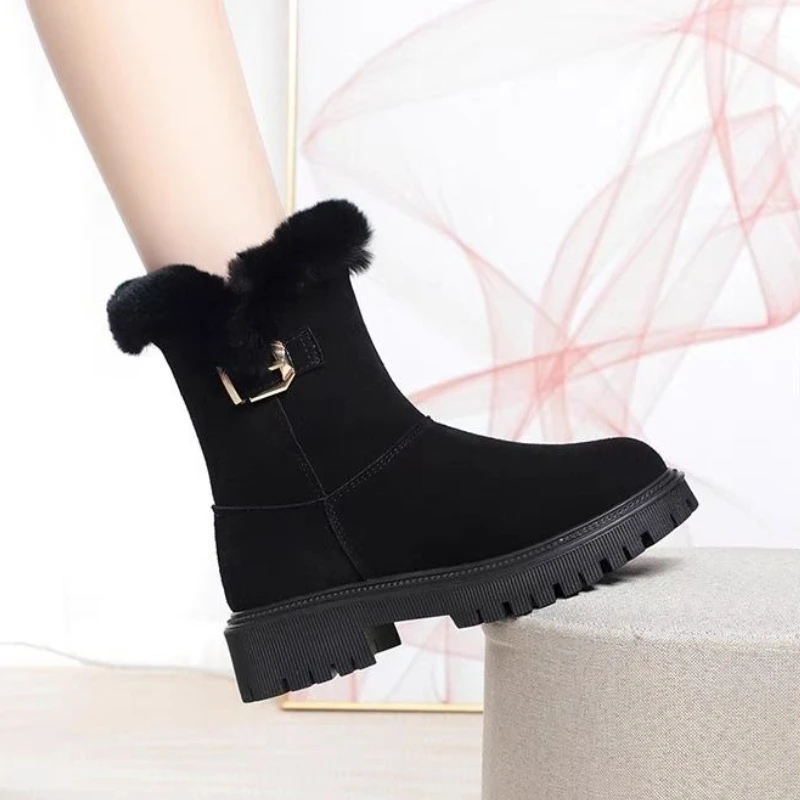 Women'S Shoes Trending 2025 - Solid Color Ladies Shoes Suede Black