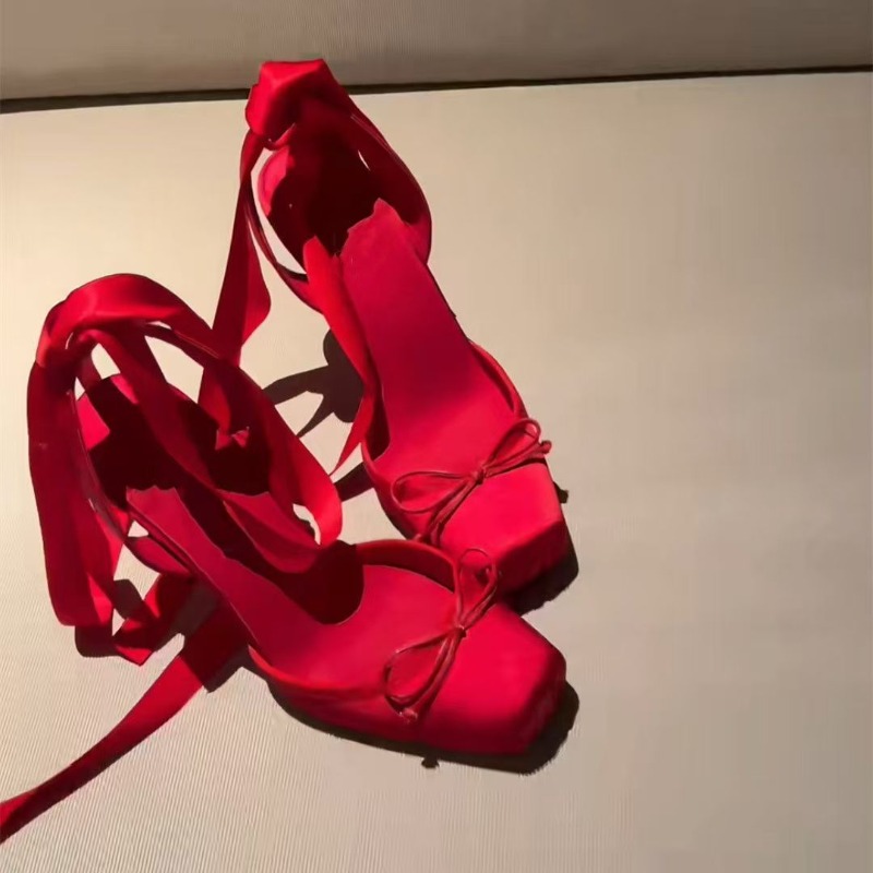 Red High-heeled Shoes, Women's - огляд і ціна Ankle Strap Heels