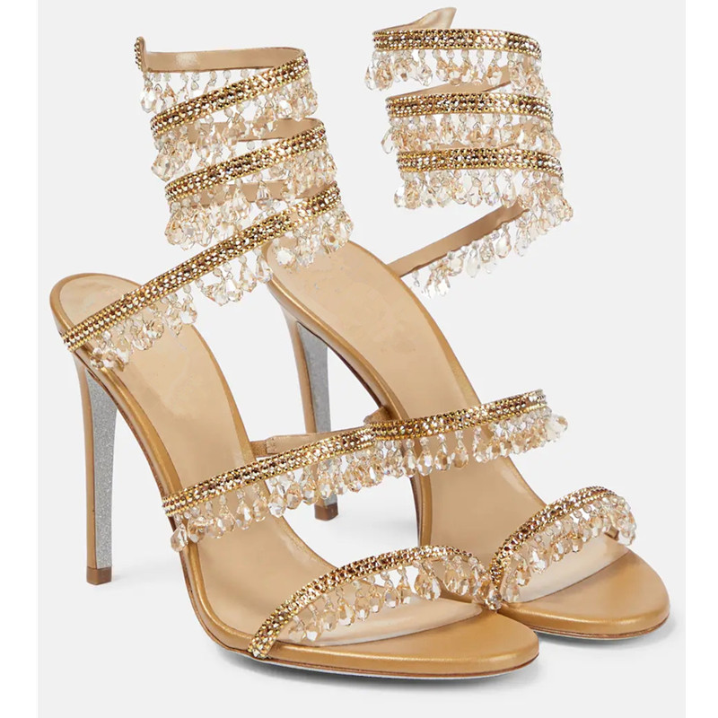 Sexy Green Crystal Fringe Stil - огляд і ціна Ankle Strap Heels