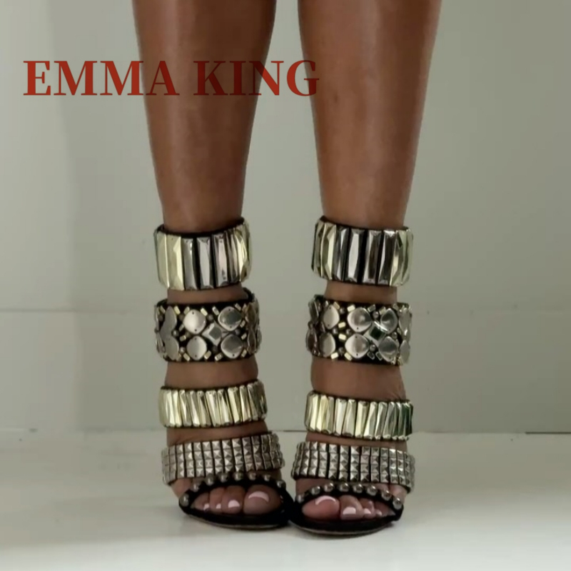 Black Embellished Ankle Strap  - огляд і ціна Ankle Strap Heels