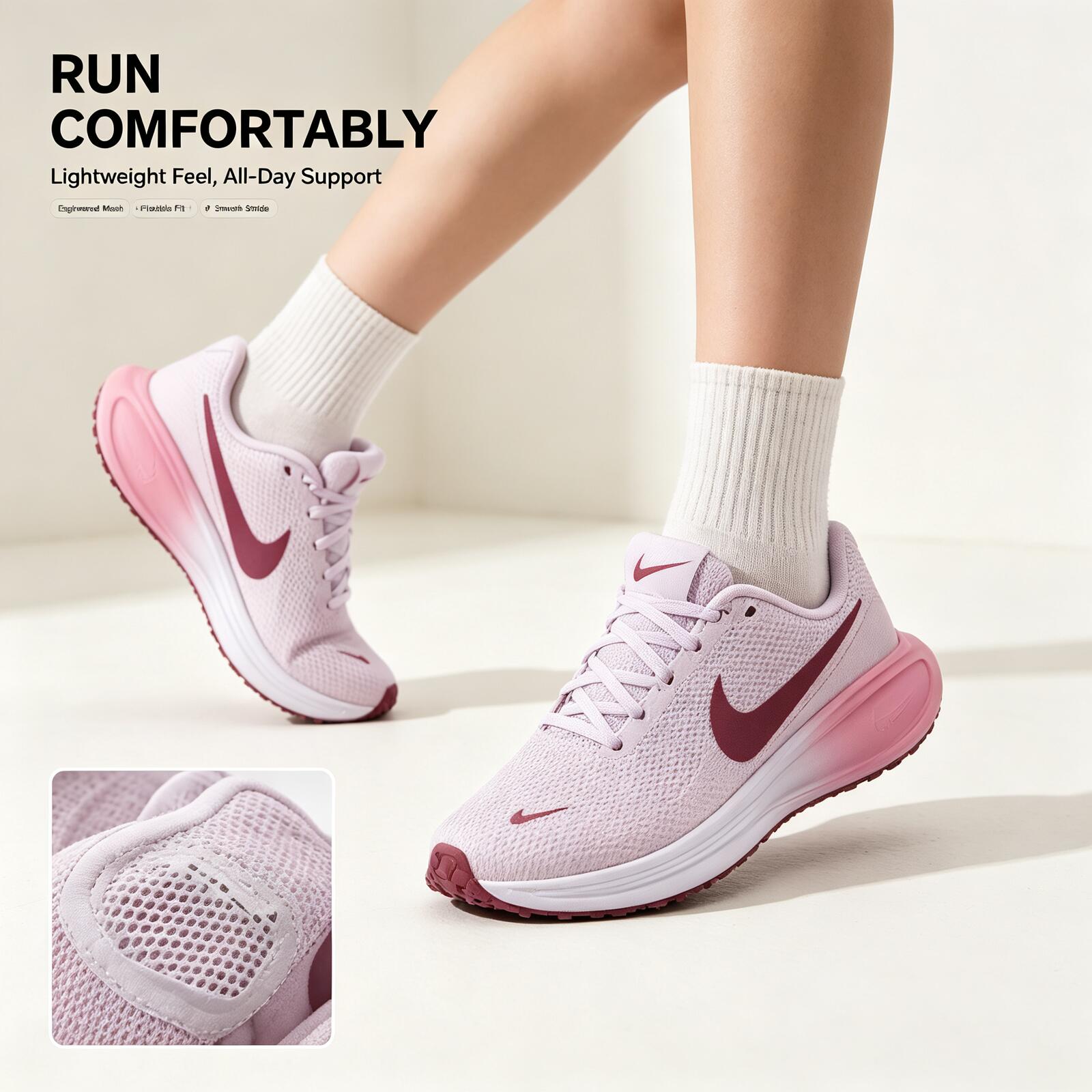 Nike Women Pink Running Shoes  - огляд і ціна Women Shoes Zoom