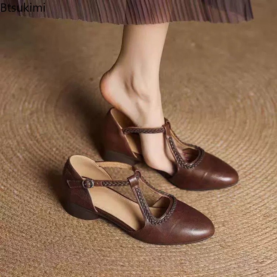 New Summer Women's Retro Hollo - огляд і ціна Ankle Strap Heels