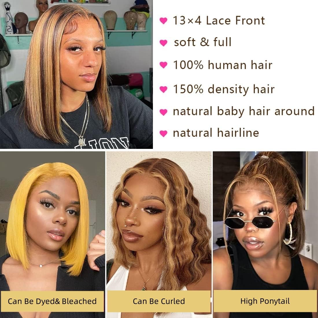Bob Wig Human Hair 13x4 HD Lac - огляд і ціна Women'S Shoes Bobs