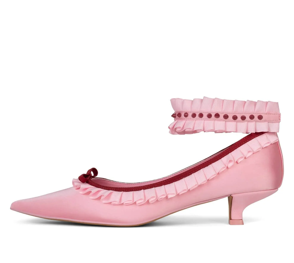 Soft Playful Style Blush Satin - огляд і ціна Ankle Strap Heels