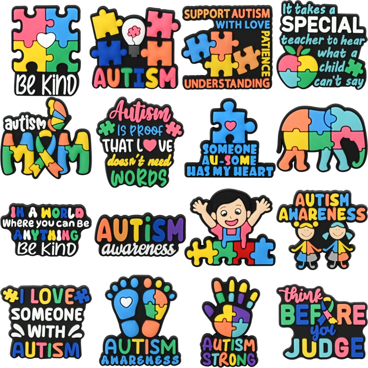 16-100pcs Be Kind Autism Shoe  - огляд і ціна Women Shoes Kinds