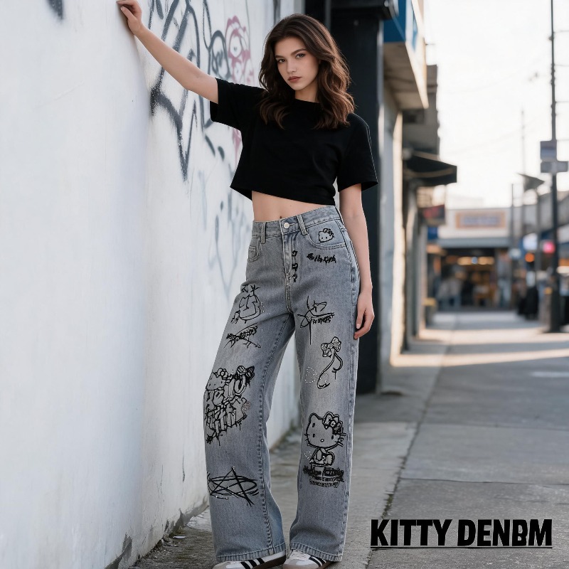 Cute Keiokitty Rhinestone Graf - огляд і ціна Women Shoes Jeans