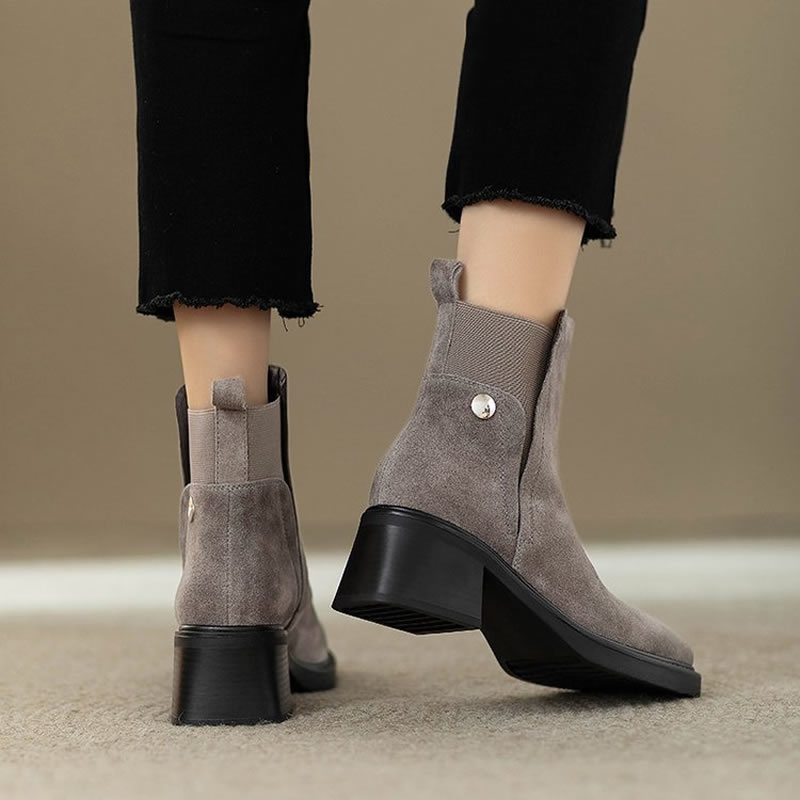 Suede Women Chunky Ankle Boots - огляд і ціна Women'S Shoes Trending 2025