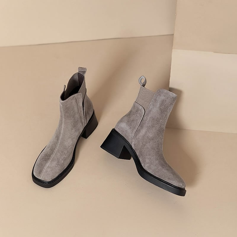 Suede Women Chunky Ankle Boots - огляд і ціна Women'S Shoes Trending 2025