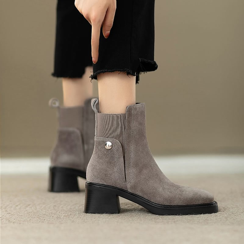 Suede Women Chunky Ankle Boots - огляд і ціна Women'S Shoes Trending 2025