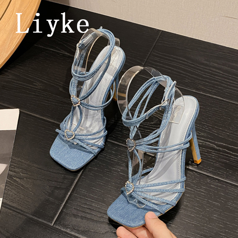 Liyke Summer Blue Denim Sandal - огляд і ціна Women Shoes Jeans