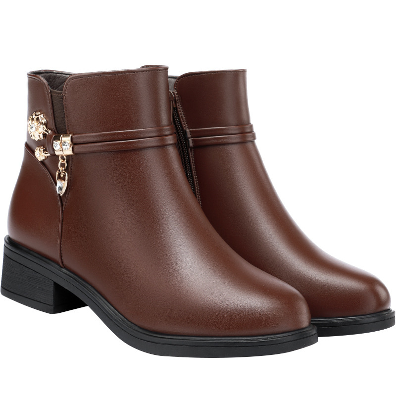 Women's Rhinestone Leather Boo - огляд і ціна Women Shoes Jeans
