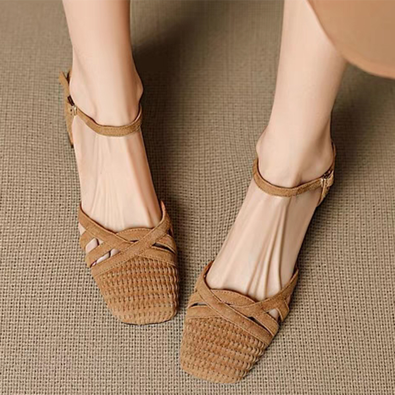 Retro Weave High Heel Sandals  - огляд і ціна Ankle Strap Heels