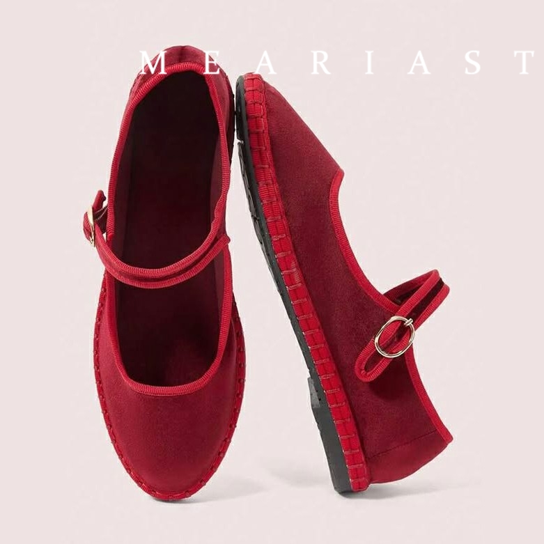 Red Mary Jeans Flats Shoes Wom - огляд і ціна Women Shoes Jeans