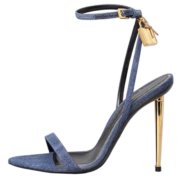 Sharp Pointed Gold Lock Strapp - огляд і ціна Women Shoes Jeans