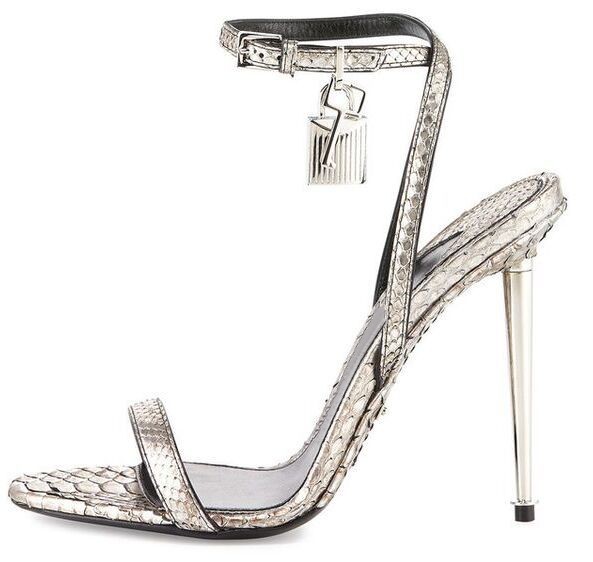 Sharp Pointed Gold Lock Strapp - огляд і ціна Women Shoes Jeans