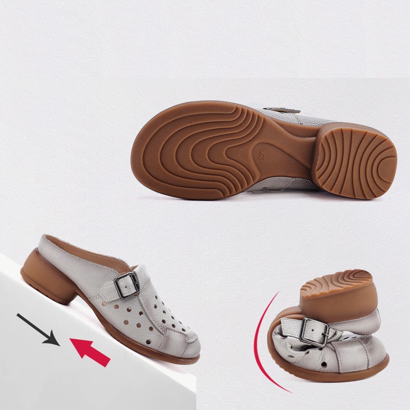 New Cow Leather Low Heel Sanda - огляд і ціна Women'S Shoes Popular