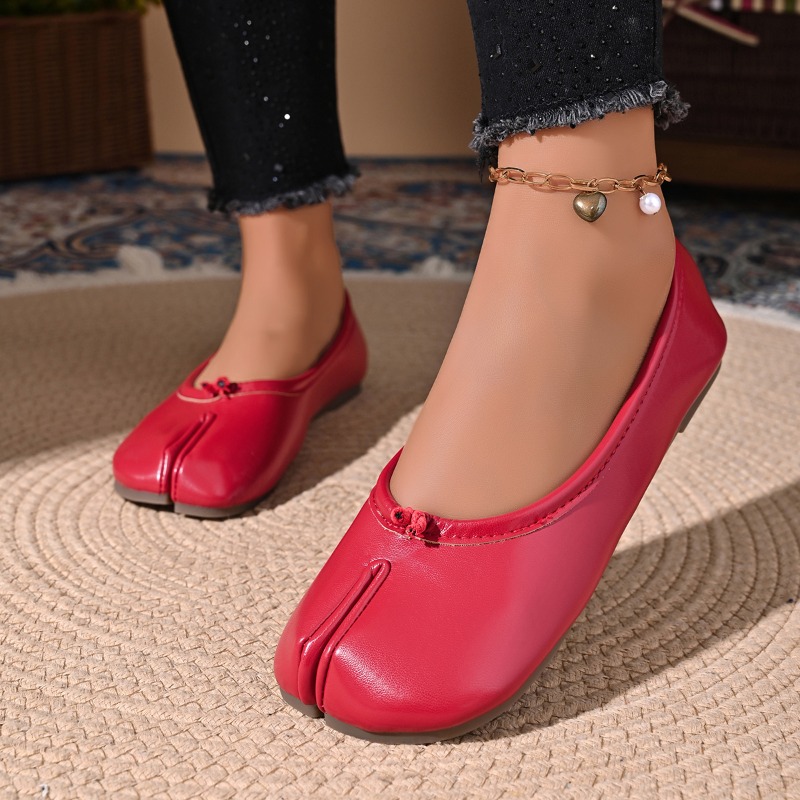Women Cozy Leather Flats Split - огляд і ціна Women Shoes Jeans
