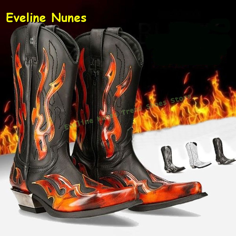 Flame Pattern Punk Knight Boot - огляд і ціна Women'S Shoes Trending 2025
